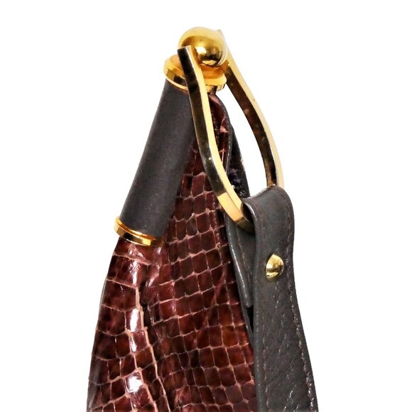 Vintage La Maroquinerie de Florence Moon Snake Leather Bag - Picture 3 of 10